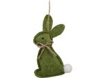 Ciondolo Pasquale Clayre & Eef Coniglio 10 Cm Cotone Verde