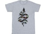 Harry Potter - Maglietta "Serpeverde"" Per Ragazze BI22020 (128) (Grigio)"