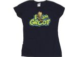 Marvel - Maglietta "Guardiani Della Galassia Io Sono Groot"" Per Donne BI22291 (Xxl) (Marineblau)"