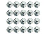20X Dadi Ruota Aperta Dadi M12X1,5 Con Collare Conico SW19 Nero Argento
