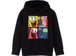 Spongebob Squarepants - Felpa Con Cappuccio Per Bambini NS7646 (146-152) (Nero)