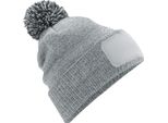 Beechfield - Berretto Per Uomo/Donna Unisex PC5699 (Taglia Unica) (Grigio Screziato/Nero)