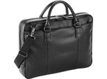 Quadra - Borsa Per Laptop, Slim Fit, Look Finto Cuoio BC5611 (Taglia Unica) (Nero)