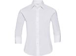 Russell Collection - Camicia Formale Da Donna Con Maniche A 3/4 PC5855 (38 It) (Bianco)