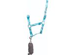 Hy - Set Di Cavezza E Guinzaglio Per Cavalli "Dynaforce"", Motivo Mimetico BZ5143 (Pony) (Blu Acqua/Grigio)"