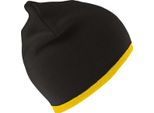 Result - Berretto Reversibile Uomo/Donna Unisex PC5837 (Taglia Unica) (Nero/Giallo)