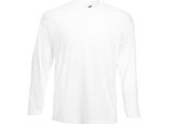 Fruit Of The Loom - Maglietta "Value"" Per Uomo/Donna Unisex A Maniche Lunghe PC5906 (S) (Bianco)"