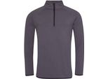 Awdis Cool - Top In Felpa Con Mezza Zip Da Uomo PC5969 (L) (Antracite/Nero)