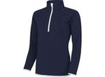 Awdis Cool - Top In Felpa Con Mezza Zip Da Donna PC5970 (42 De) (Blu Scuro/Bianco Artico)
