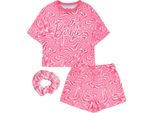 Barbie - Pigiama Con Pantaloncini Per Bambina NS7662 (116) (Rosa)
