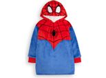 Spider-Man - Coperta Con Cappuccio Per Ragazzi NS7583 (122-128) (Blu/Rosso)