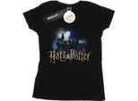 Harry Potter - Maglietta "Hogwarts"" Da Donna BI23731 (Xxl) (Nero)"