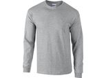 Gildan - Uomo/Donna Maglietta Unisex A Maniche Lunghe PC6078 (S) (Grigio)