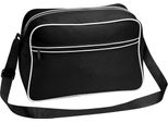 Bagbase - Borsa A Tracolla, Retrò, 18 Litri PC5929 (Taglia Unica) (Nero/Bianco)