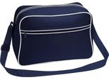 Bagbase - Borsa A Tracolla, Retrò, 18 Litri PC5929 (Taglia Unica) (Blu Scuro/Bianco)