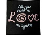 The Beatles - Tessuto - Toppa Da Stirare "All You Need Is Love"" - Poliestere RO10103 (Taglia Unica) (Nero/Rosa/Blu)"