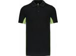 Kariban - Polo Da Uomo PC6433 (L) (Nero/Lime)