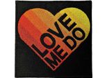 The Beatles - Cuore Con Sfumatura Di Colore - Toppa Da Stirare "Love Me Do"", Tessuto RO10153 (Taglia Unica) (Nero/Arancio/Giallo)"