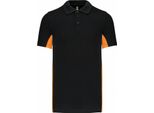 Kariban - Polo Da Uomo PC6433 (L) (Nero/Arancione)