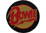 David Bowie - Circle Logo - Toppa Da Stirare "Diamond Dogs"", Tessuto RO10142 (Taglia Unica) (Nero/Rosso/Oro)"