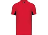 Kariban - Polo Da Uomo PC6433 (L) (Rosso/Nero)