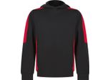 Finden & Hales - Felpa Con Cappuccio "Team"" Per Bambini RW9405 (146-152) (Nero/Rosso)"