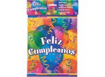 Unique Party - Sacchetto Regalo "Feliz Cumpleanos"" - Confezione Da 8 SG28323 (Taglia Unica) (Colorato)"