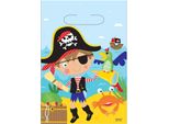 Amscan - Sacchetti Festa Pirata Confezione Da 8 SG28319 (Taglia Unica) (Blu/Giallo)