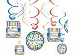 Amscan - Swirl - Decorazione Da Appendere, Buon Compleanno SG28296 (Taglia Unica) (Colorato)