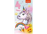 Emoji - Unicorno - Biglietto Di Auguri "4 Oggi"" - Cartoncino SG28679 (Taglia Unica) (A Colori)"