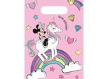 Disney - Sacchetti Per Feste Unicorno "Minnie Mouse"" Confezione Da 6 SG29567 (Taglia Unica) (Rosa)"