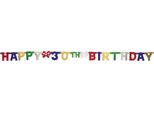 Creative Party - Bandiera Per Il 30° Compleanno - Cartone SG28834 (Taglia Unica) (Colorato)