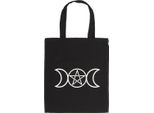 Something Different - Borsa Tote, Tripla Luna SD5507 (Taglia Unica) (Nero/Bianco)