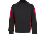 Finden & Hales - Felpa Con Cappuccio "Team"" Per Bambini PC6630 (158) (Nero/Rosso)"