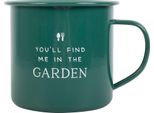 Something Different - Tazza Da Caffè "Mi Troverai In Giardino"", Smalto SD5575 (Taglia Unica) (Verde/Bianco)"