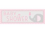 Creative Party - Striscione "Gigante"" - ""Piccola Nocciolina"", Baby Shower - Plastica SG28260 (Taglia Unica) (Rosa/Grigio)"