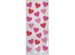 Amscan - Sacchetti Per Feste Con Cuori Confezione Da 20 SG28309 (Taglia Unica) (Bianco/Rosso/Rosa)