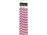 Unique Party - Cannuccia Per Bere, Di Carta, Con Strisce 10 Pezzi SG29585 (Taglia Unica) (Rosa Brillante/Bianco)