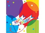Amscan - Palloncini - Pannolini Usa E Getta, Happy Birthday 36-Pack - Carta, 2 Veli SG27346 (Taglia Unica) (Colorato)