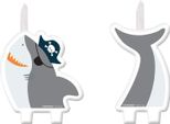 Amscan - Candele "Ahoy"", 1° Compleanno 2-Pack - Cera SG29747 (Taglia Unica) (Grigio/Bianco)"