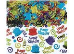 Amscan - Coriandoli In Rilievo, Lamina, Buon Compleanno SG31171 (Taglia Unica) (Rosso/Blu/Verde)