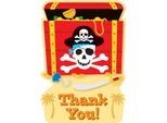 Pirata - Biglietto Di Ringraziamento, Confezione Da 8 Pezzi - Cartoncino SG30758 (Taglia Unica) (Rosso/Giallo/Bianco)