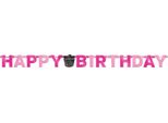Amscan - Lettera - Bandiera "Oh So Fab"", Foil, Buon Compleanno SG29970 (Taglia Unica) (Rosa)"