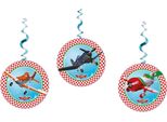 Disney Planes - Vortice - Decorazione Da Appendere 3-Pack - Poliestere SG31266 (Taglia Unica) (Rosso/Bianco/Blu)