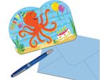 Amscan - Inviti "Ocean Buddies"" - Cartoncino SG29998 (Taglia Unica) (Colorato)"