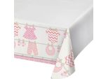 Creative Party - Tovaglia Per Festa "Bundle Of Joy Girl"", Plastica SG31014 (Taglia Unica) (Bianco/Rosa/Arancio)"