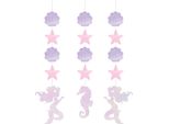 Creative Party - Sirena - Decorazione Da Appendere 3-Pack - Carta SG28776 (Taglia Unica) (Rosa/Viola/Shimmer)