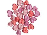 Amscan - Cuori - Perle Di Pietra Preziosa, Acrilico SG31975 (Taglia Unica) (Rosa/Rosso)