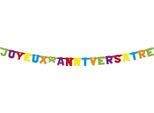 Boland - Bandiera "Joyeux Anniversaire"" - Cartone SG31681 (Taglia Unica) (A Colori)"