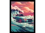 Pyramid International - Poster Incorniciato "Wave Cars Hakosuka"" PM8174 (40 Cm X 30 Cm) (Colorato)"
